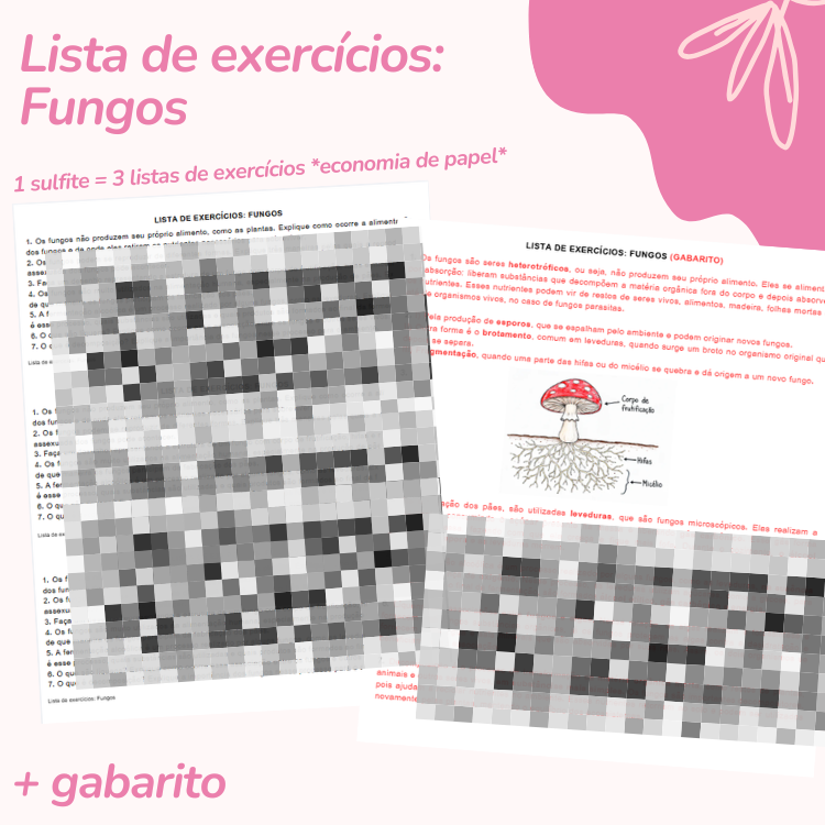 Lista de exercícios: Fungos